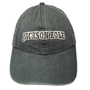 Ahead Baseball Cap Green One Size Jackson Hole Wyoming Est 1914 Strapback Hat